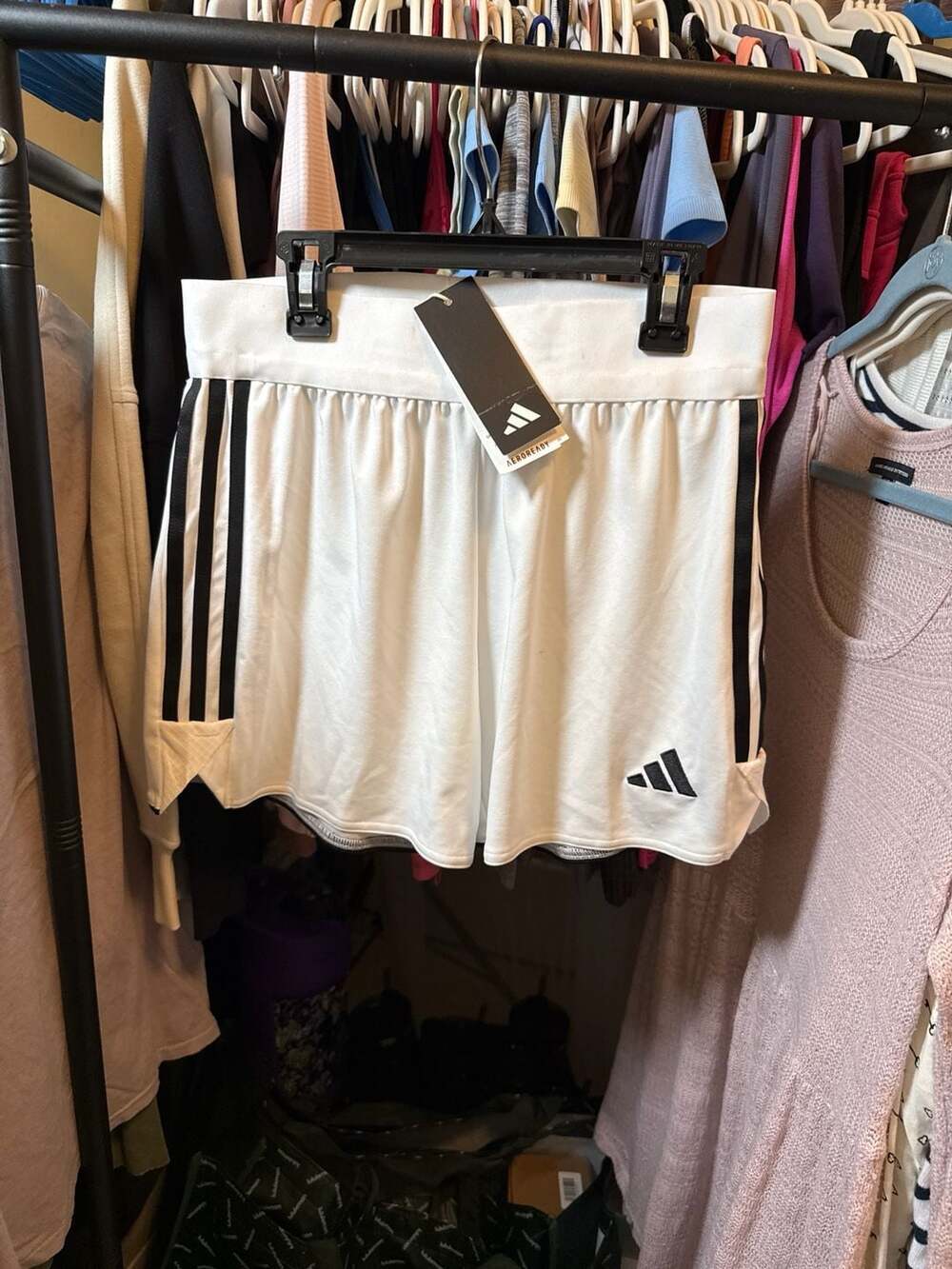 adidas Women's Tiro 23 League White Aeroready Soccer Performance Shorts